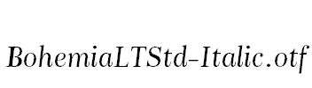 BohemiaLTStd-Italic