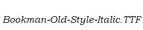 Bookman-Old-Style-Italic