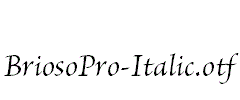 BriosoPro-Italic