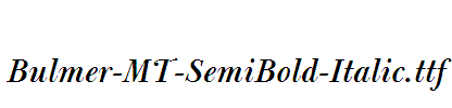 Bulmer-MT-SemiBold-Italic