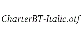 CharterBT-Italic