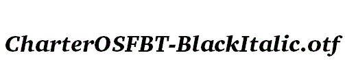 CharterOSFBT-BlackItalic