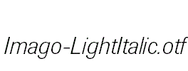 Imago-LightItalic