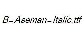 B-Aseman-Italic