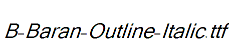 B-Baran-Outline-Italic