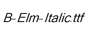 B-Elm-Italic