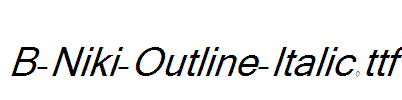 B-Niki-Outline-Italic