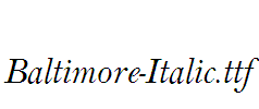 Baltimore-Italic