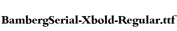 BambergSerial-Xbold-Regular