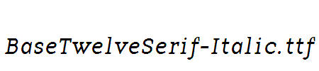 BaseTwelveSerif-Italic