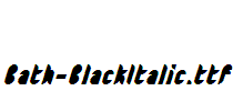 Bath-BlackItalic