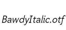 BawdyItalic