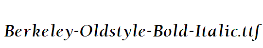 Berkeley-Oldstyle-Bold-Italic