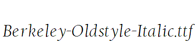 Berkeley-Oldstyle-Italic