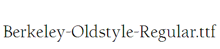 Berkeley-Oldstyle-Regular