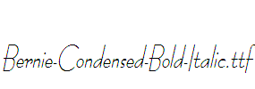 Bernie-Condensed-Bold-Italic