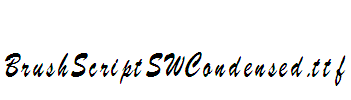 BrushScriptSWCondensed