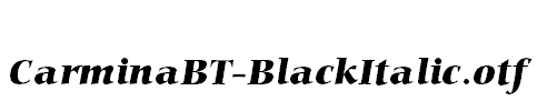 CarminaBT-BlackItalic