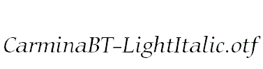 CarminaBT-LightItalic