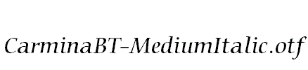 CarminaBT-MediumItalic