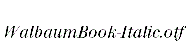 WalbaumBook-Italic