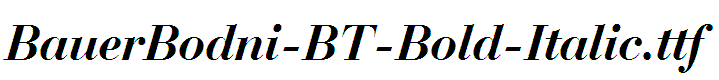 BauerBodni-BT-Bold-Italic