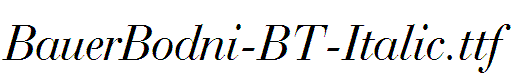 BauerBodni-BT-Italic