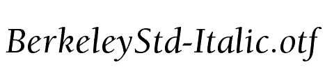 BerkeleyStd-Italic