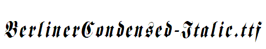 BerlinerCondensed-Italic