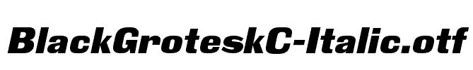 BlackGroteskC-Italic