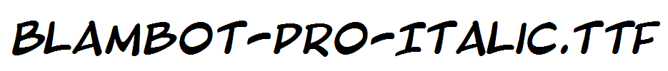 Blambot-Pro-Italic