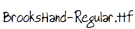 BrooksHand-Regular