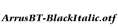 ArrusBT-BlackItalic