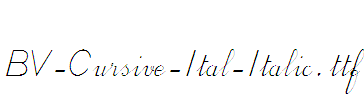 BV-Cursive-Ital-Italic