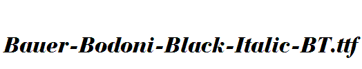 Bauer-Bodoni-Black-Italic-BT