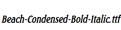 Beach-Condensed-Bold-Italic