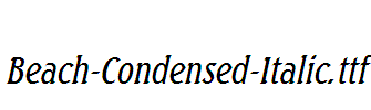 Beach-Condensed-Italic