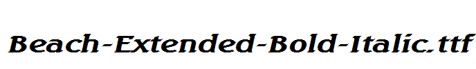 Beach-Extended-Bold-Italic