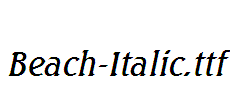 Beach-Italic