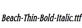 Beach-Thin-Bold-Italic