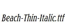 Beach-Thin-Italic