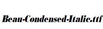 Beau-Condensed-Italic