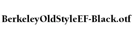 BerkeleyOldStyleEF-Black