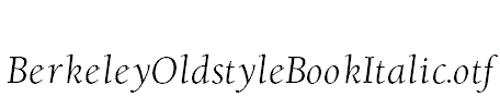 BerkeleyOldstyleBookItalic