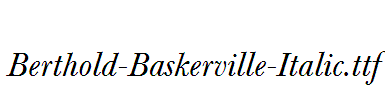 Berthold-Baskerville-Italic