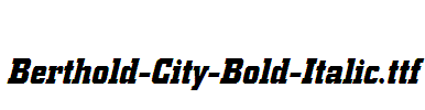 Berthold-City-Bold-Italic