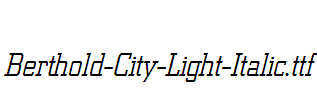 Berthold-City-Light-Italic