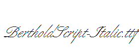 BertholdScript-Italic