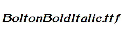 BoltonBoldItalic