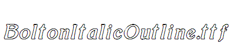 BoltonItalicOutline